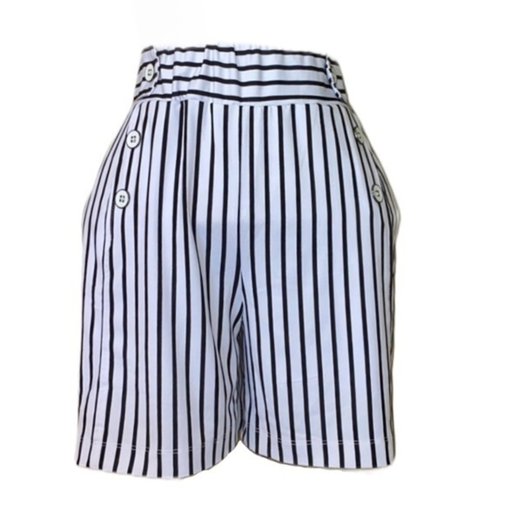 Robert Louis shorts black/white stripes medium